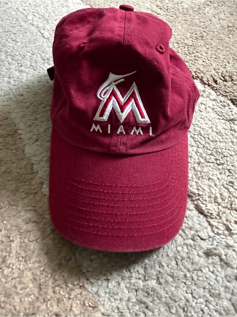 47 Brand Miami Marlins Burgundy Adult Baseball Cap